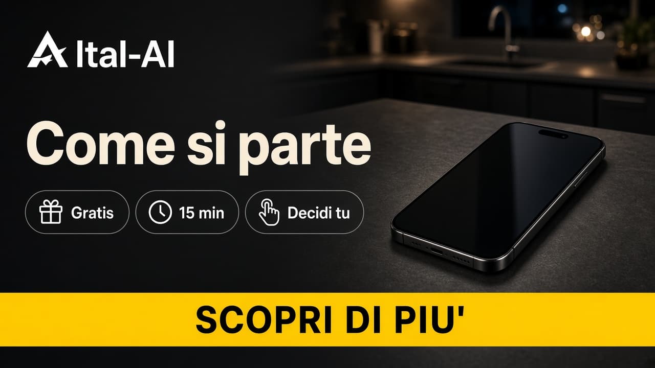Come si parte. Gratis, 15 minuti, decidi tu. Vai al modulo per scegliere la fascia oraria.